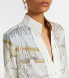 Tory Burch Printed cotton voile tunic