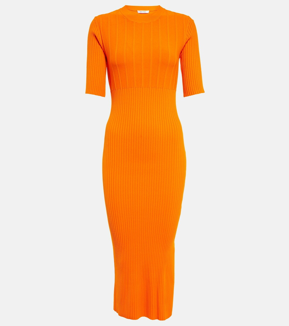 Frame - Ribbed-knit midi dress Frame Denim
