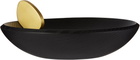 L'OBJET Black & Gold Kelly Behun Edition Leaf Oval Bowl