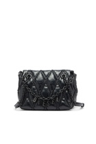Diesel Charm-D - Shoulder bag in shiny quilted PU - Shoulder Bags Womens in Black