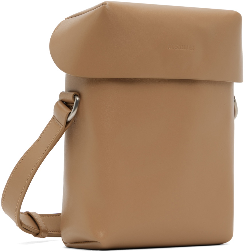 Jil Sander Taupe Lid Bag Jil Sander