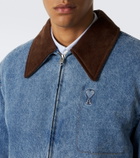 Ami Paris Ami de Coeur corduroy-trimmed denim jacket
