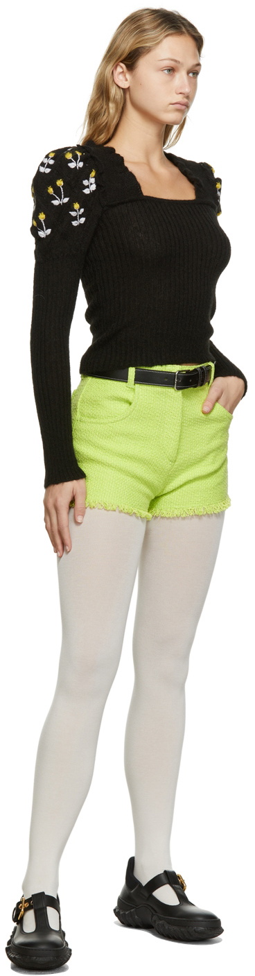 Cormio Black Oma Embroidered Knit Sweater