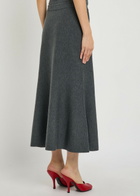 Simkhai Atwood Wool Midi Skirt Grey