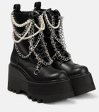 Junya Watanabe Embellished platform leather boots