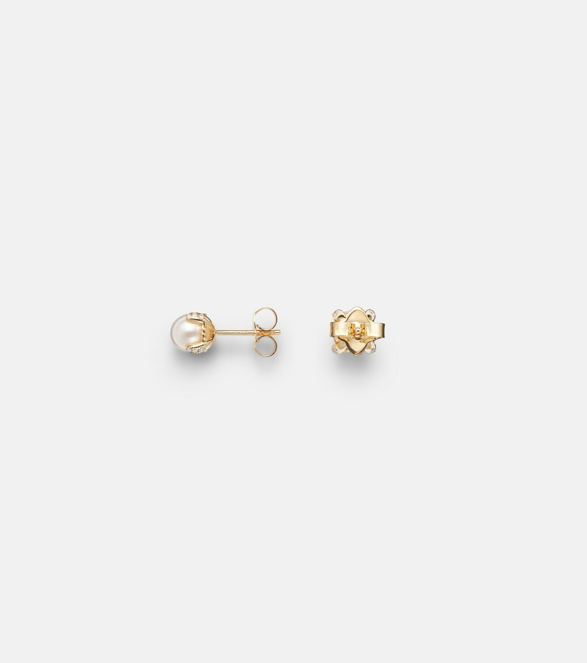 David Yurman Pearl Classics 18kt gold earrings with pearls and diamonds