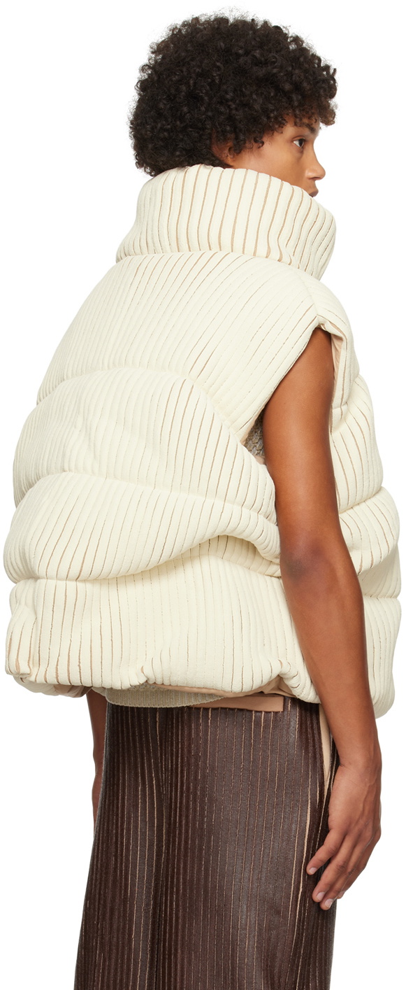 Stanley Raffington SSENSE Exclusive Off-White & Beige Vest