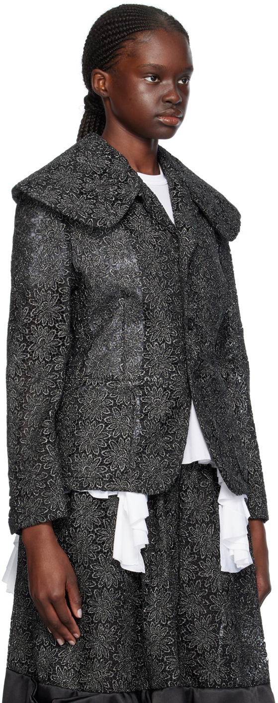 Comme des Garçons Comme des Garçons Black Floral Jacket
