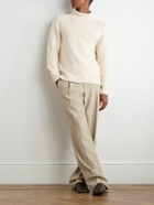 UMIT BENAN B - Ribbed Cotton and Cashmere-Blend Rollneck Sweater - Neutrals