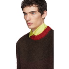 Marni Burgundy Mohair Knit Sweater