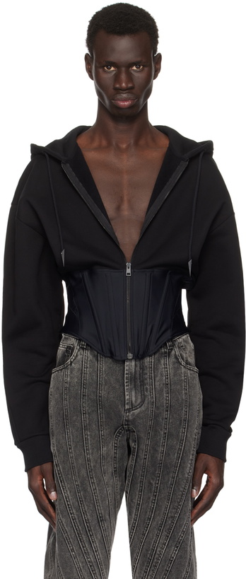 Photo: Mugler Black Corseted Hoodie