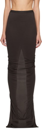 Rick Owens Lilies Brown Concordians Eva Maxi Skirt