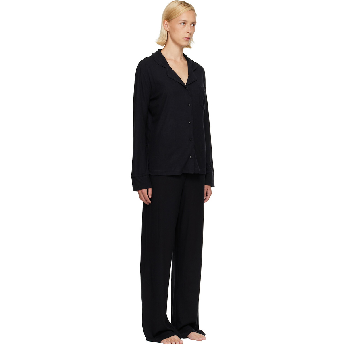 SKIMS Black Soft Lounge Sleep Pyjama Set