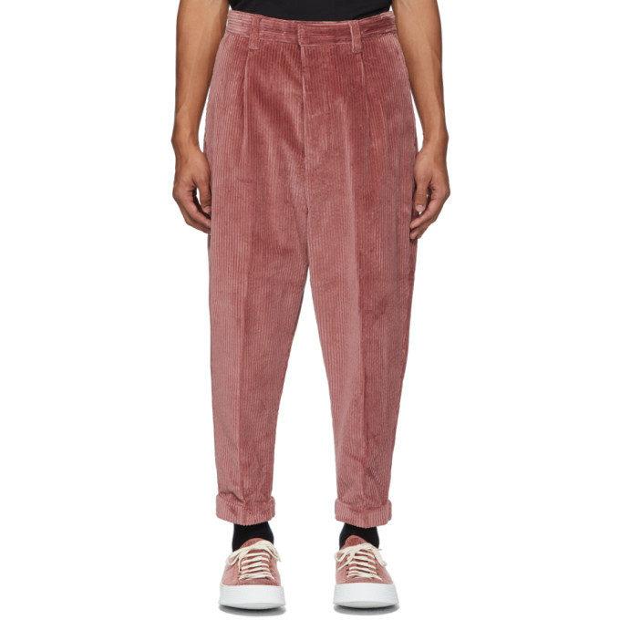 Photo: AMI Alexandre Mattiussi Red Oversized Carrot Trousers