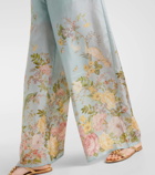 Zimmermann Waverly floral silk palazzo pants