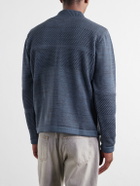 S.N.S. Herning - Fisherman Wool Zip-Up Sweater - Blue