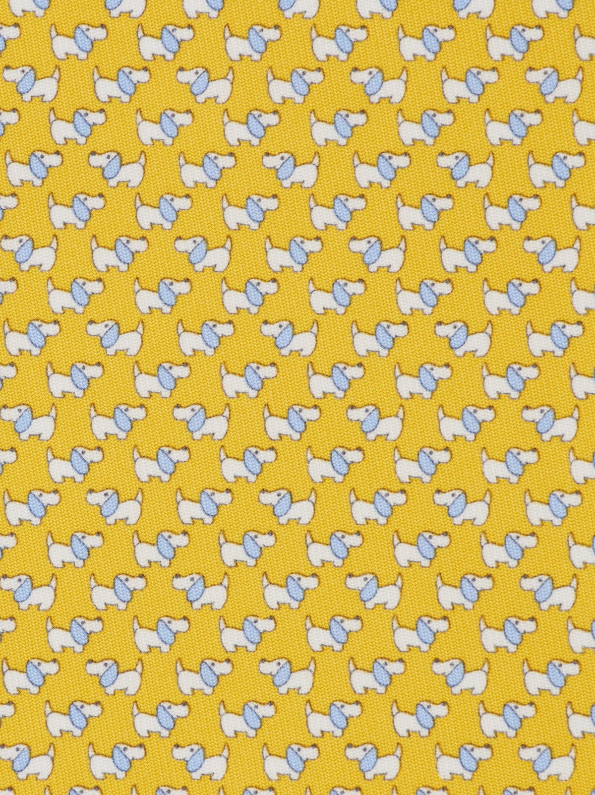 Ferragamo Mens Dylan print silk tie in Yellow