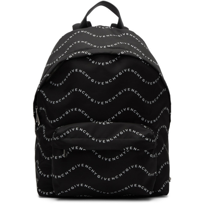 Photo: Givenchy Black and White Logo Urban Backpack