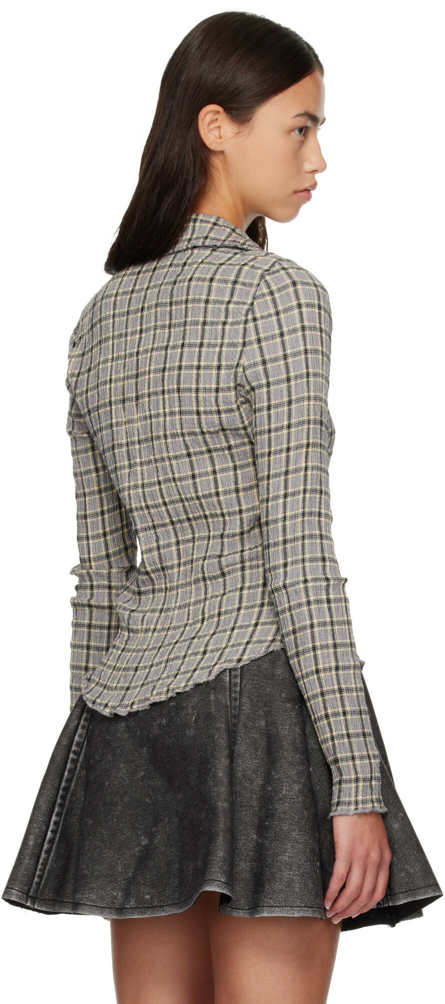 Diesel Gray Check Shirt