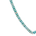 Mikia Men's Heishi Beaded Necklace in Turquiose 