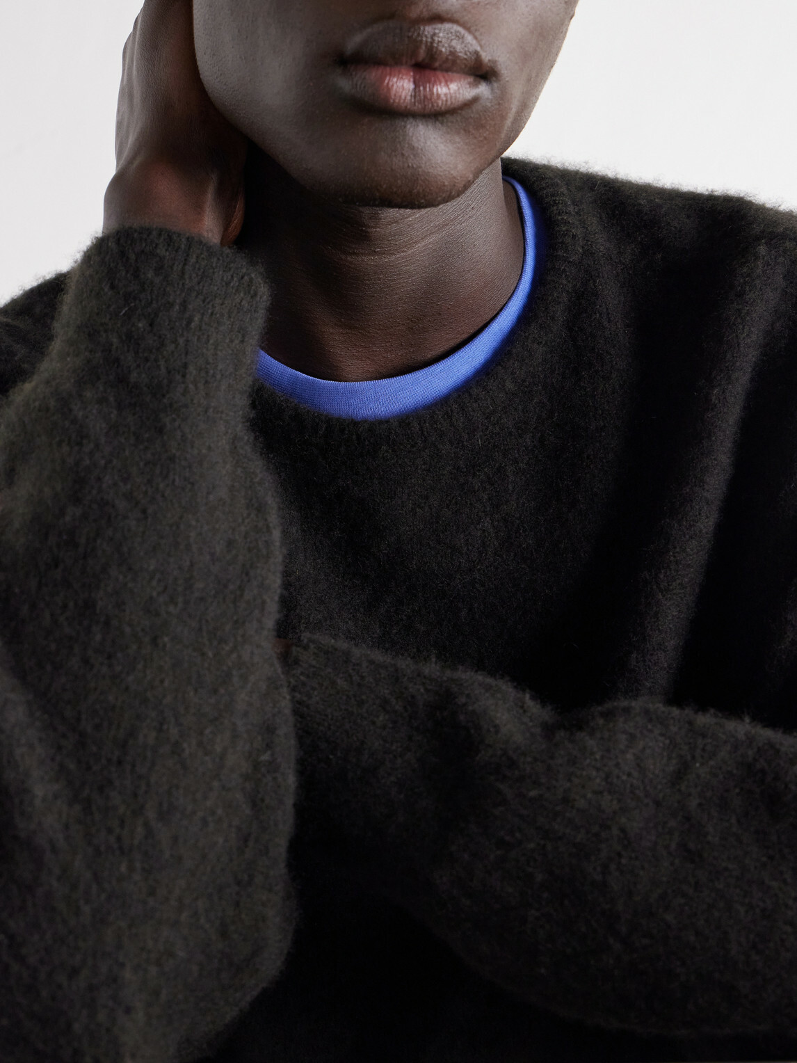 A.PRESSE - Brushed Cashmere Sweater - Brown