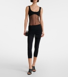 Nensi Dojaka Cropped tulle-trimmed leggings