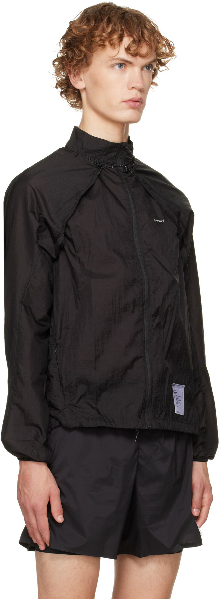 Satisfy Black Rippy Modular Windbreaker Jacket