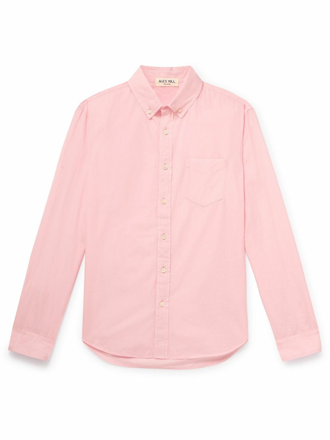Photo: Alex Mill - Mill Button-Down Collar Cotton-Chambray Shirt - Pink