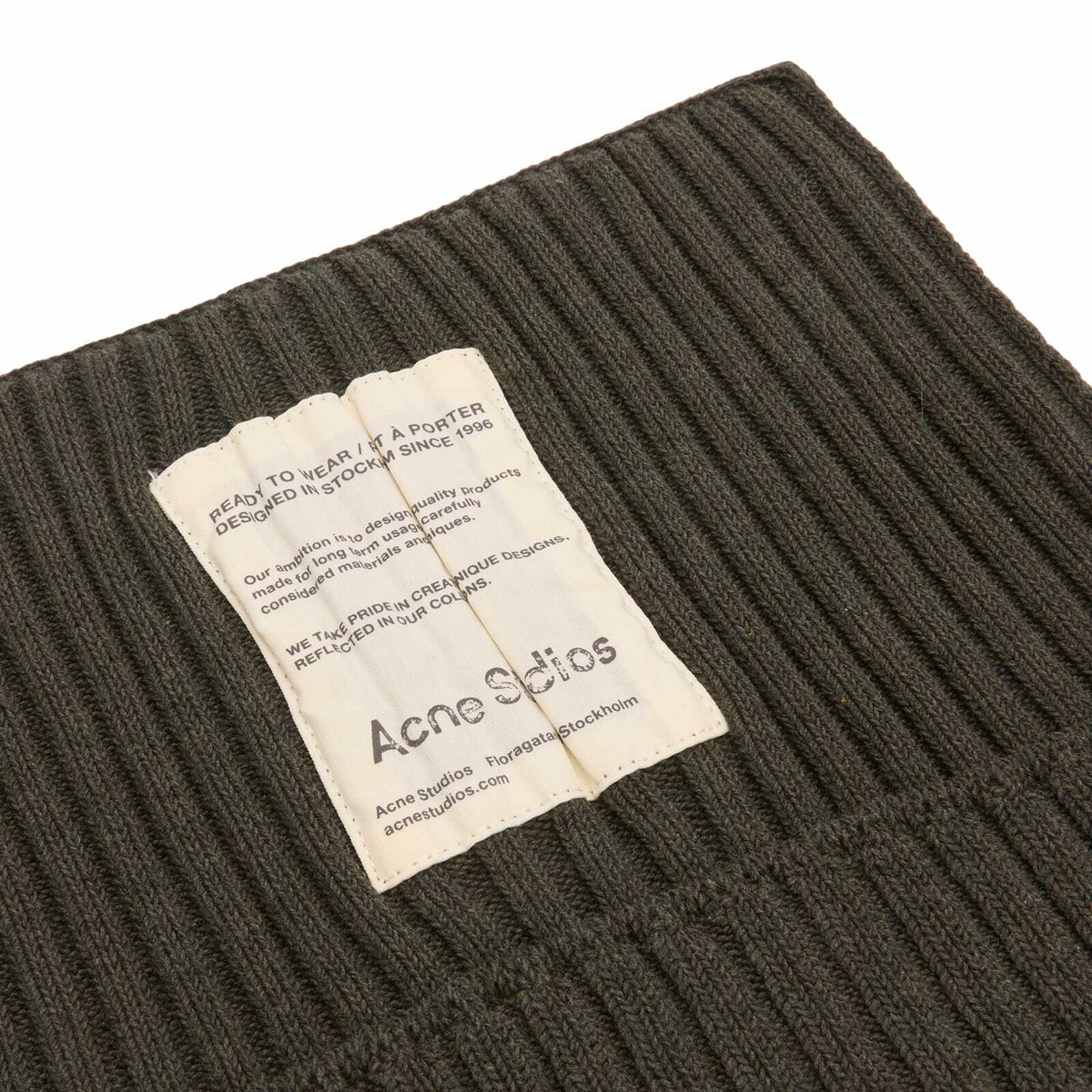 Acne Studios Men's Koton Cotton Beanie in Vintage Green 