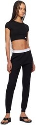 Alexander Wang Black Waffle Lounge Pants