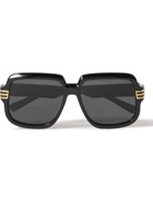 GUCCI - Square-Frame Tortoiseshell Acetate and Gold-Tone Sunglasses