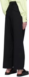 JieDa Black Two Tuck Trousers