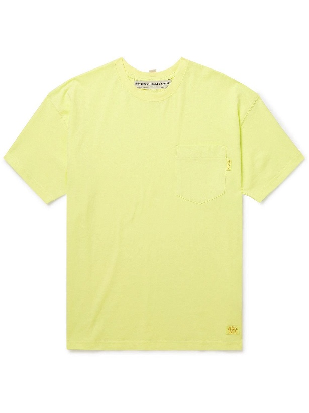 Photo: Abc. 123. - Logo-Appliquéd Cotton-Jersey T-Shirt - Yellow