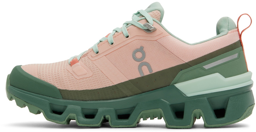 On Pink & Green Cloudwander Sneakers