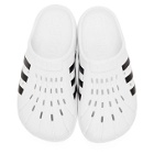 adidas Originals White Adilette Clog Sandals