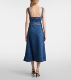 Simkhai Alba belted denim midi dress