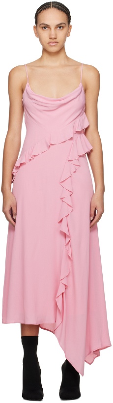 Photo: MSGM Pink Ruffle Maxi Dress