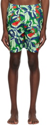 Marni Green No Vacancy Inn Edition Chippy Fishes Shorts