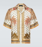 Amiri Printed silk bowling shirt