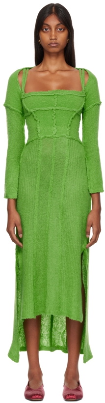 Photo: Talia Byre Green Fine Knit Maxi Dress