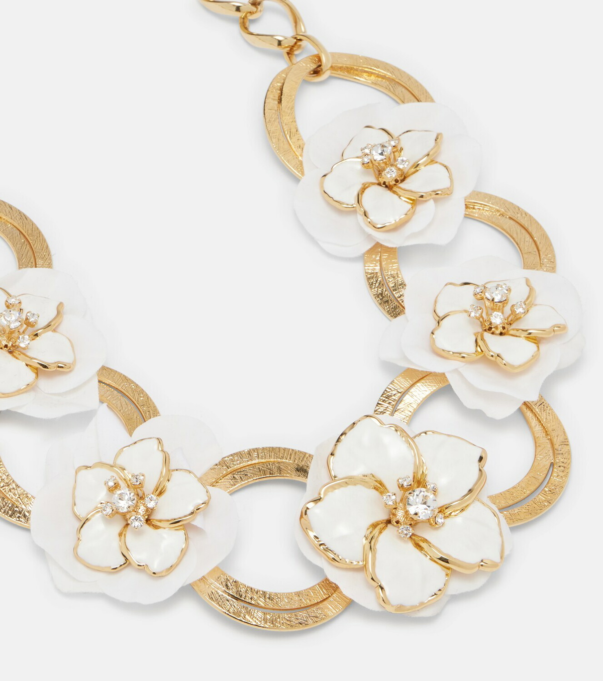 Dolce&Gabbana Embellished floral chain necklace