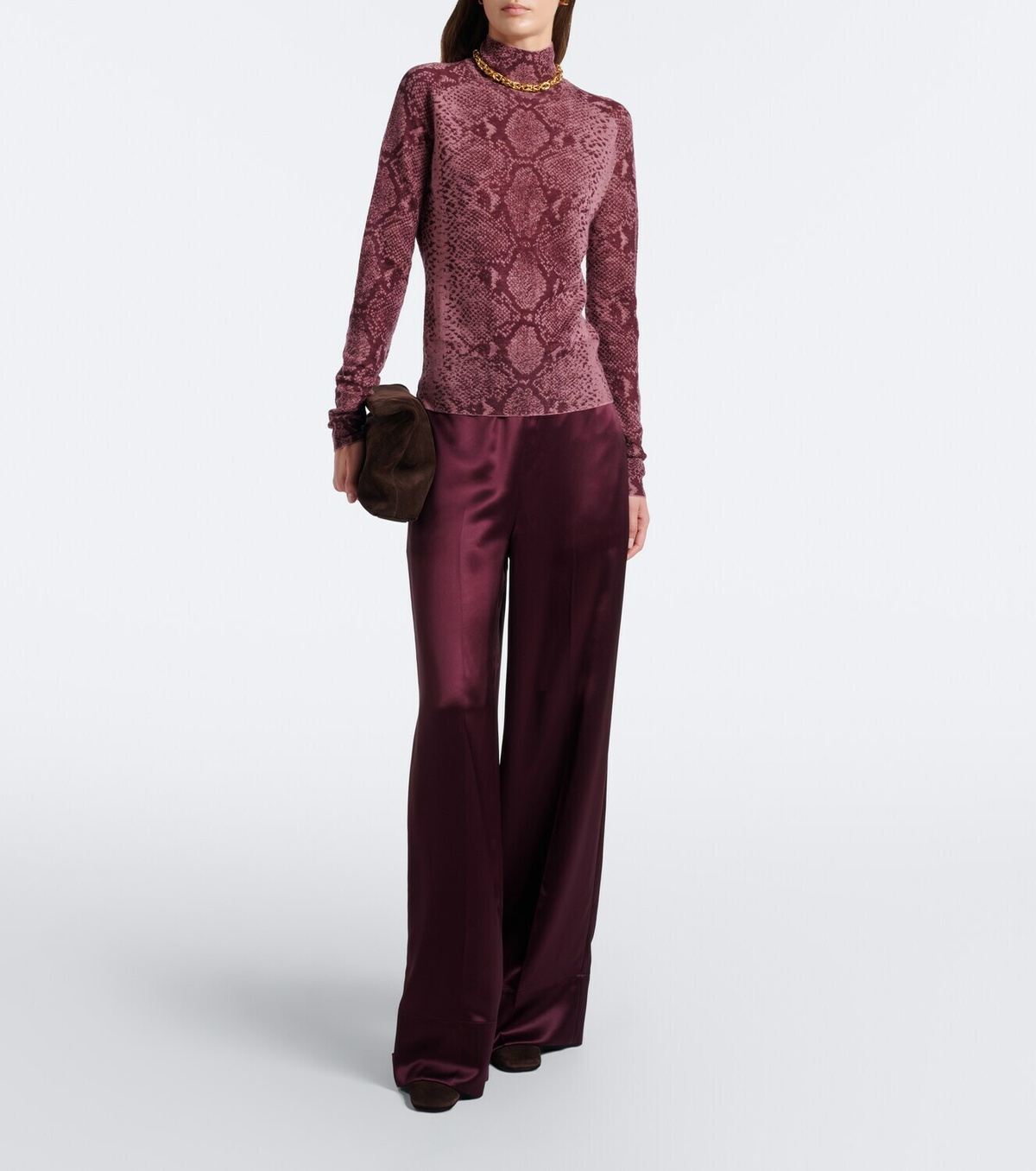 Joseph Yasmin snake-print cashmere sweater