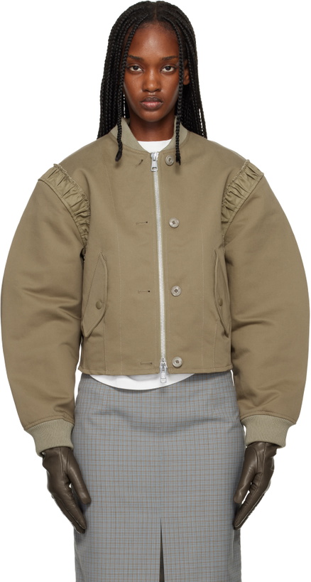 Photo: OUR LEGACY Khaki Frill Bomber Jacket