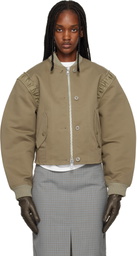 OUR LEGACY Khaki Frill Bomber Jacket