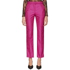 Off-White Pink Moire Cigarette Trousers
