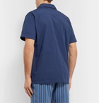 Frescobol Carioca - Camp-Collar Cotton-Blend Seersucker Shirt - Blue