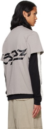 SPENCER BADU Gray & Black Layered Track Sweatshirt