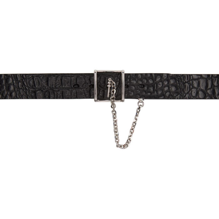 Photo: Alexander McQueen Black Chain and Buckle Belt