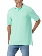 MC2 Saint Barth Man Water Green Cotton Piquet Polo Shirt Beverly Hills