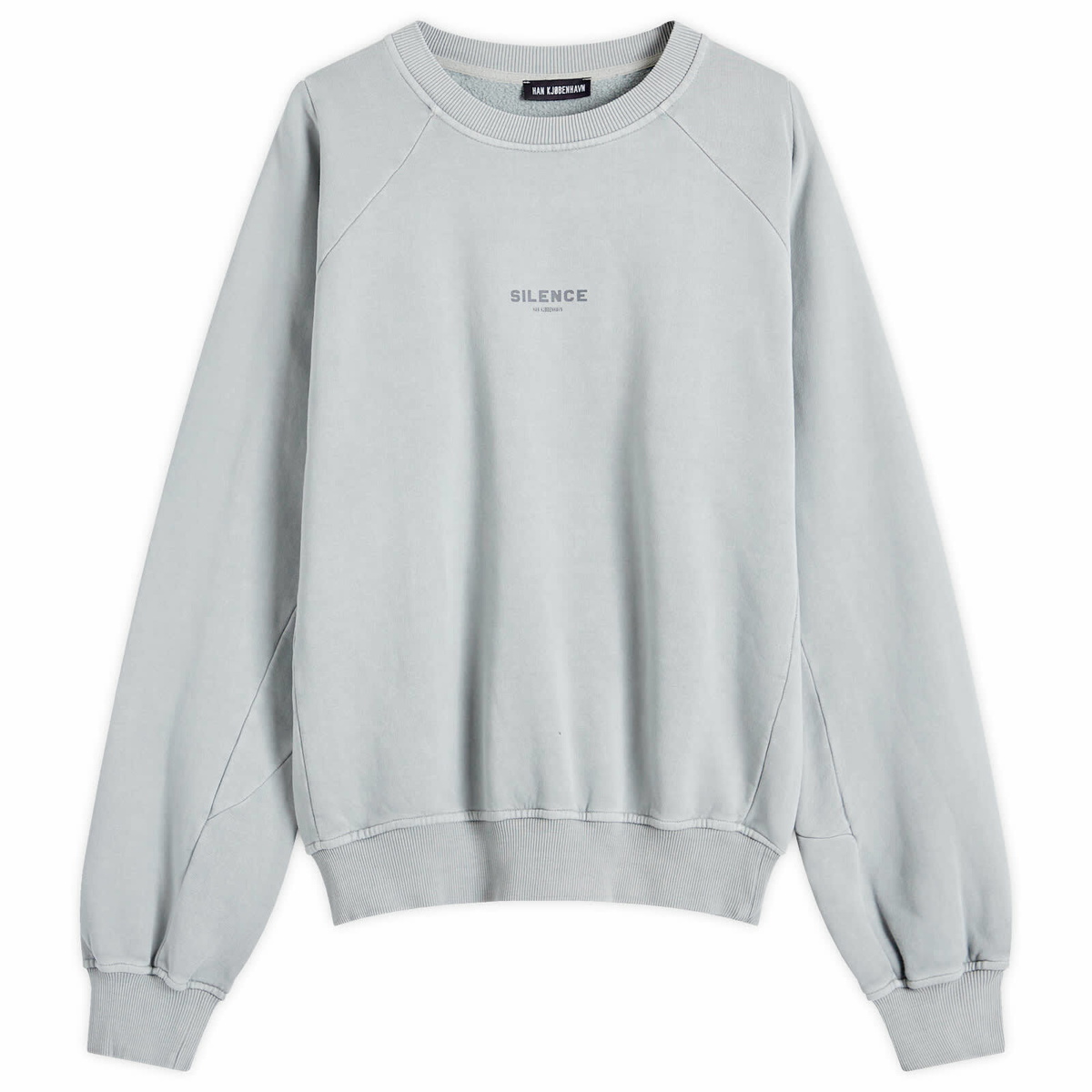 Han Kjobenhavn Men's SILENCE Crew Sweatshirt in Steel Grey